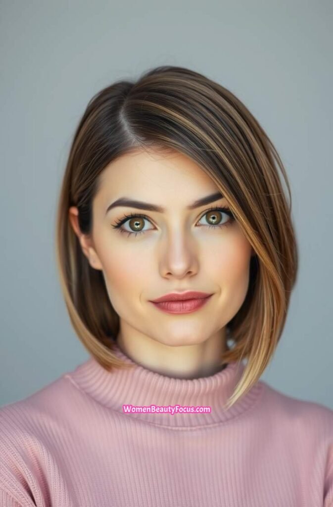21. Sleek Straight Cut with Light Ends FrontStraight View