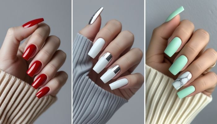 22 Summer Nails Square for a Modern, Clean Look