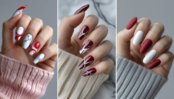 22 White and Red Nail Designs for Bold Elegance