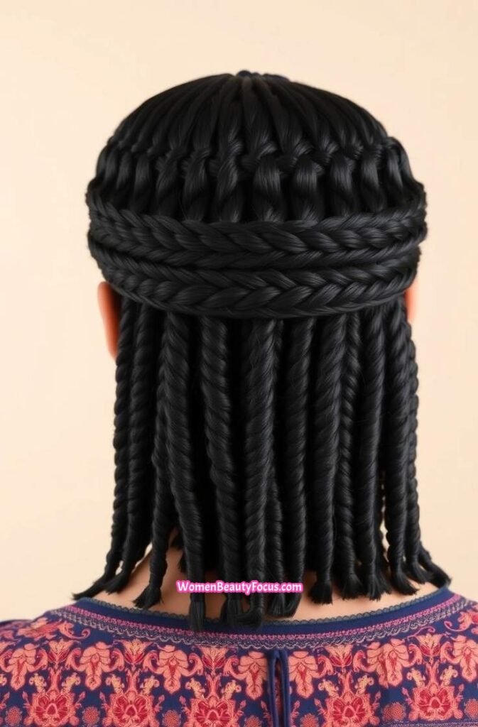 22. Braided Halo Crown Back View
