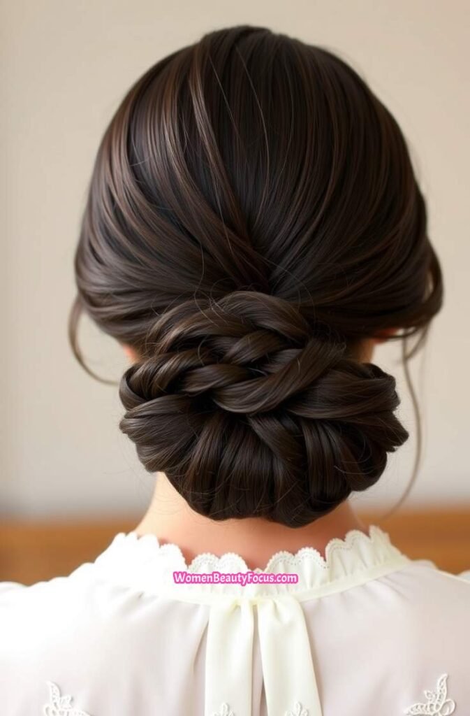 22. Elegant French Twist Back View