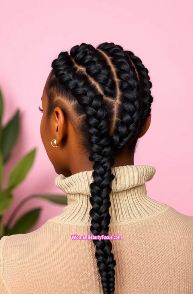 22. Infinity Braid with Natural Texture Back View