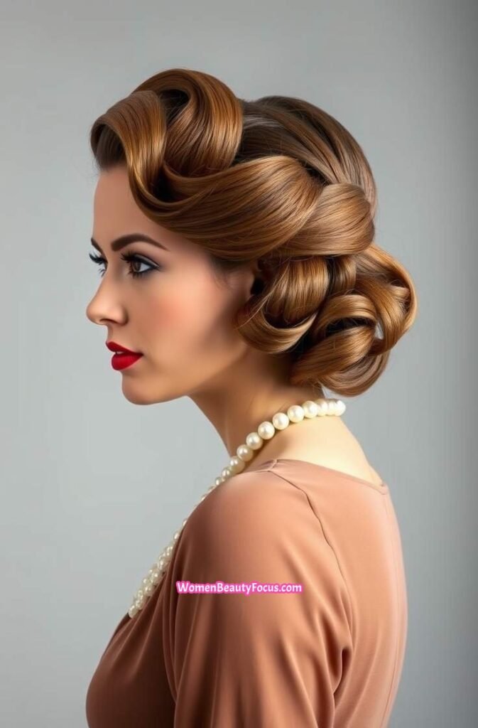 22. Intricate Twisted Low Bun Back View