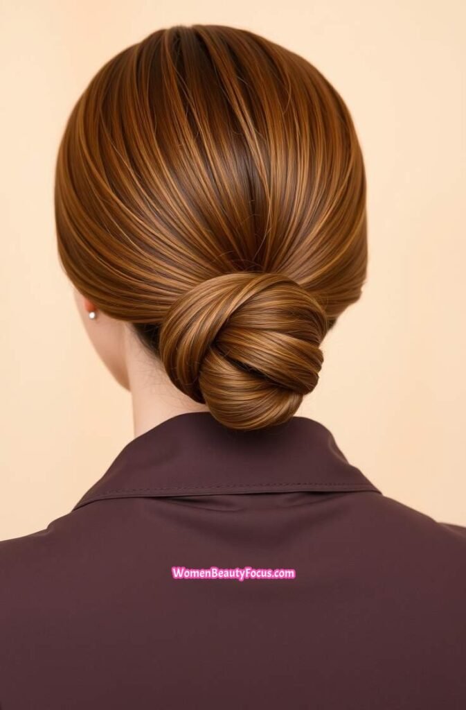 22. Rolled Bun with Cinnamon Tones Back View