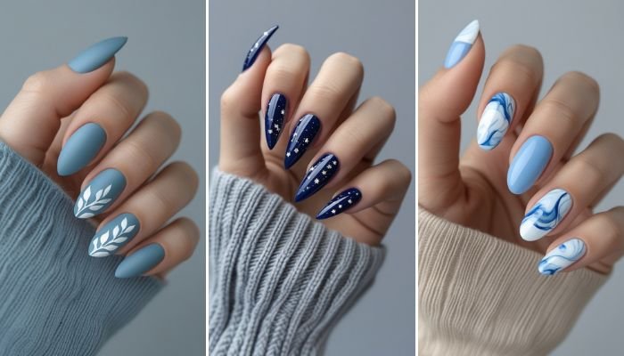 23 Summer Nails Blue for a Cool, Refreshing Vibe