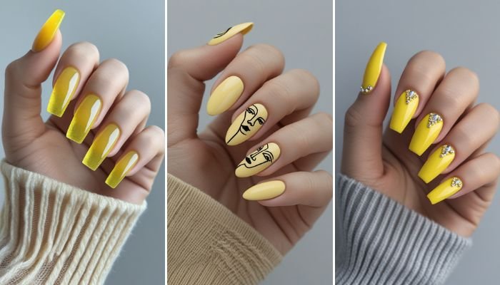 23 Yellow Nail Designs for a Bright, Fun Look