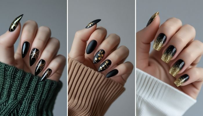 24 Black and Gold Nail Ideas That Feel Luxe