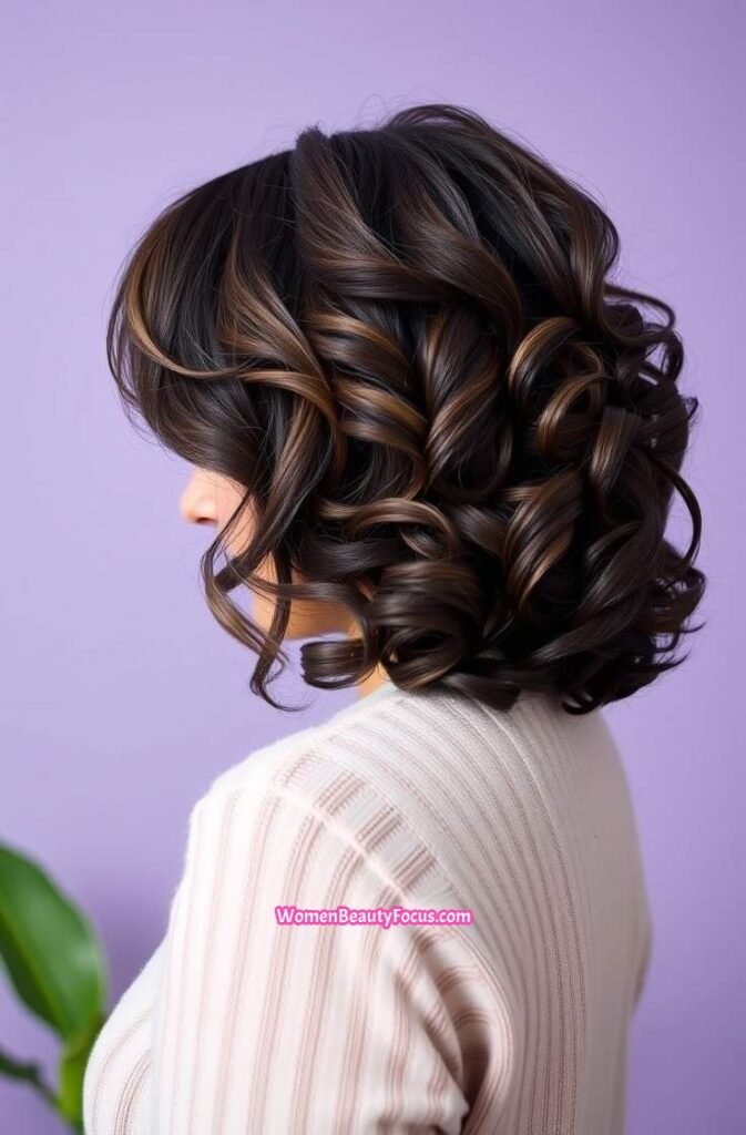 24. Shag with Bouncy Curls Side View