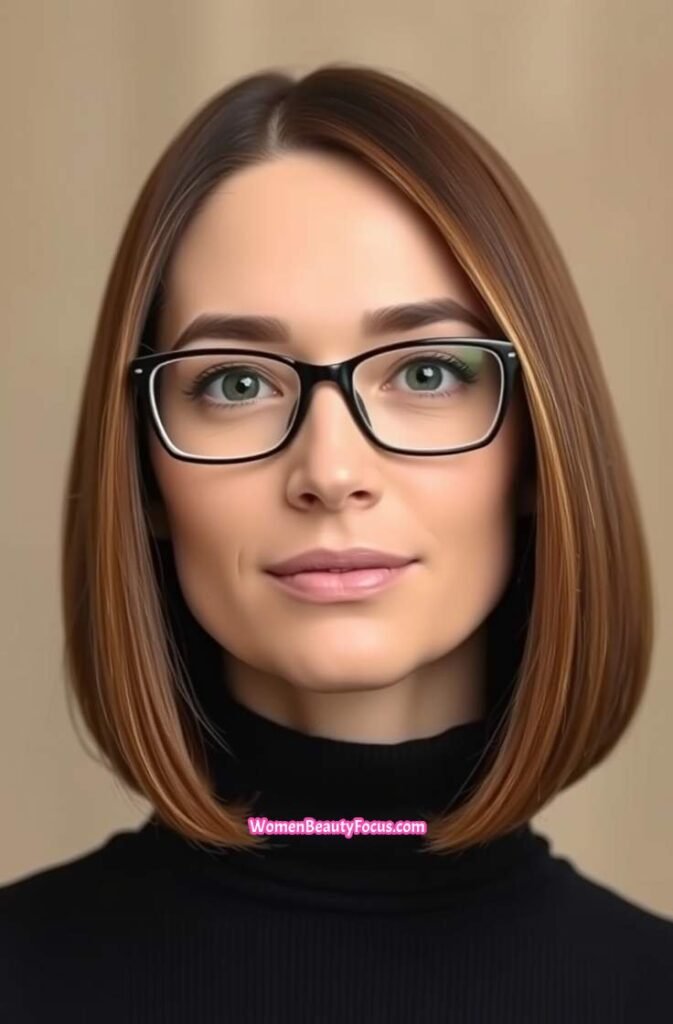 25. Smooth Sleek Bob with Subtle Highlights