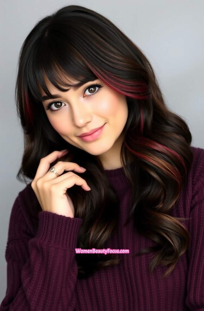 3. Bold Burgundy Highlights