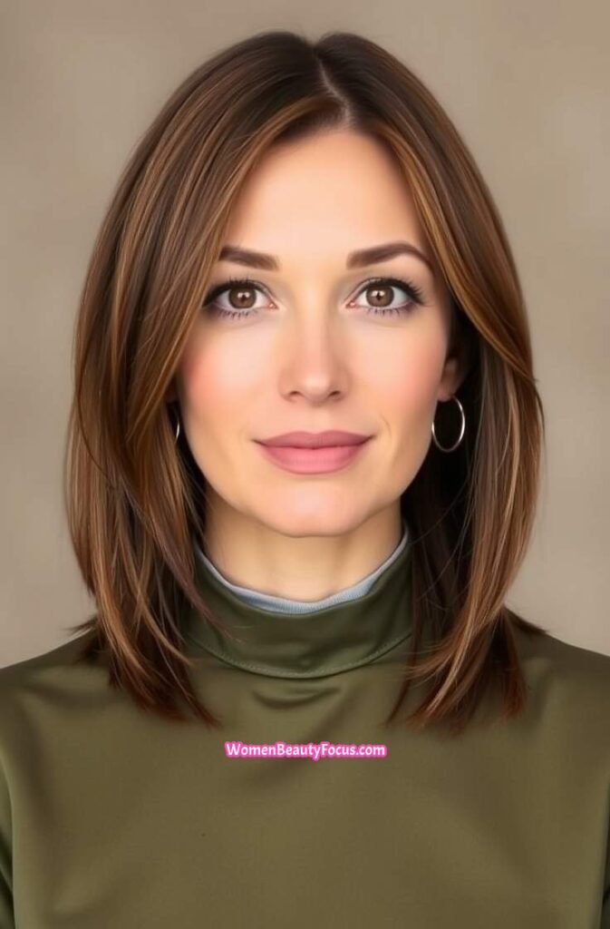 3. Cinnamon Lob with Textured Ends Front View