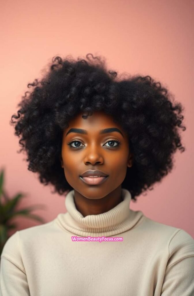 3. Classic Afro with Rounded Shape FrontStraight View