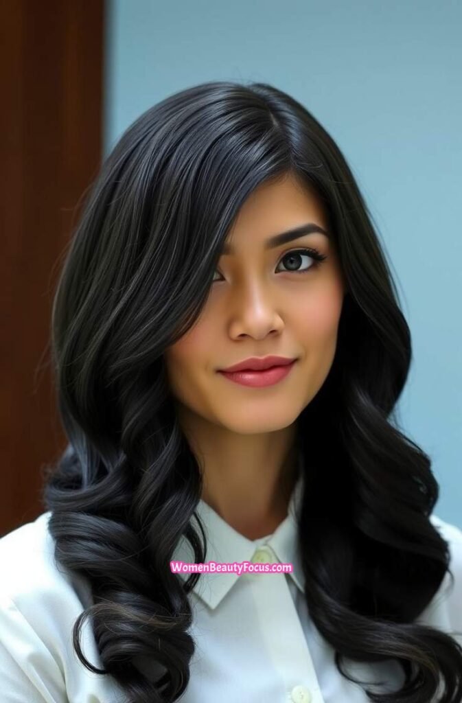 3. Classic Wet and Wavy Look with Defined Edges FrontStraight View