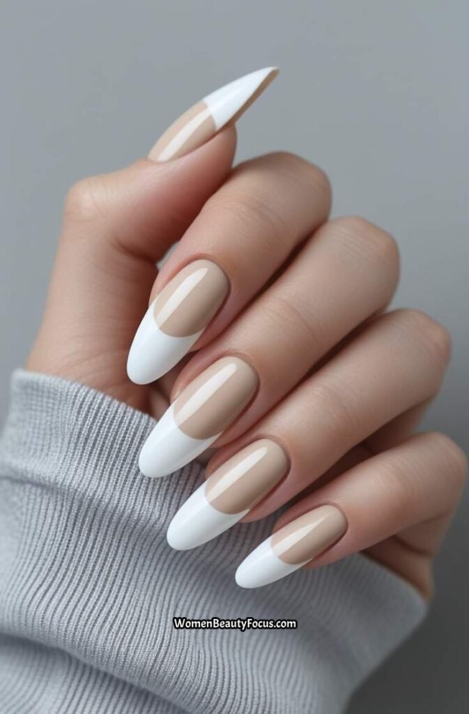 3. Classic White French Tips with a Modern Twist