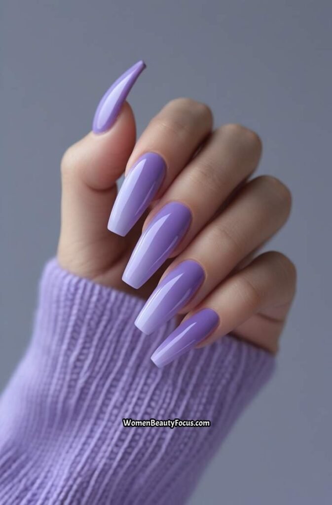 3. Lavender to Lilac Ombre Nails