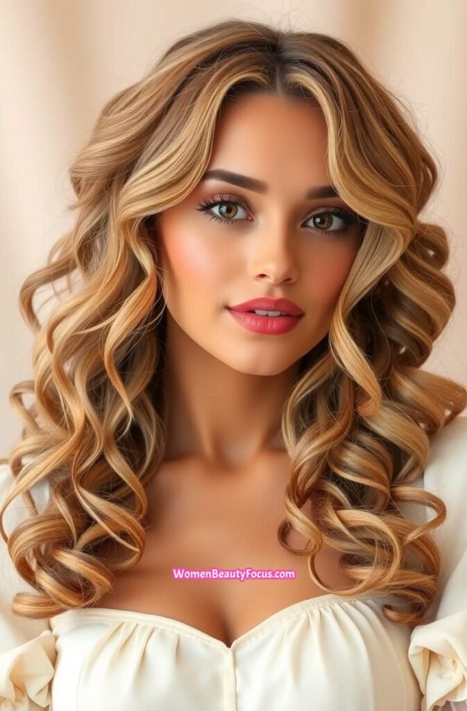 3. Soft Ringlets with Subtle Highlights Front View