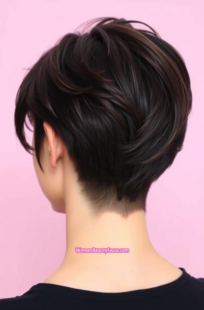 4. Asymmetrical Pixie with Undercut Back View