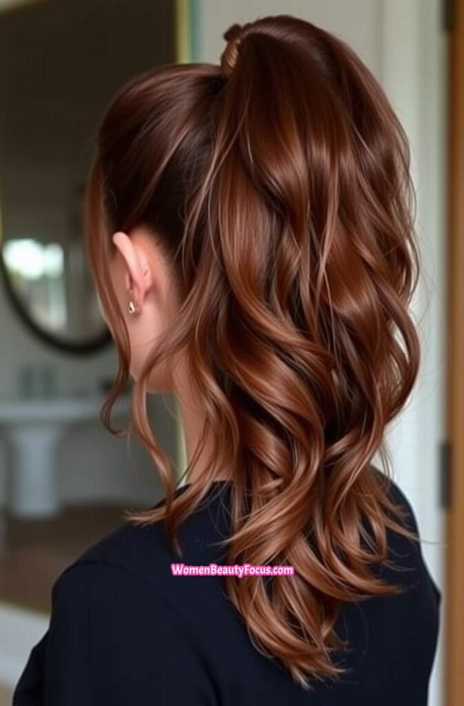 4. Back View of a Voluminous Ponytail Back View