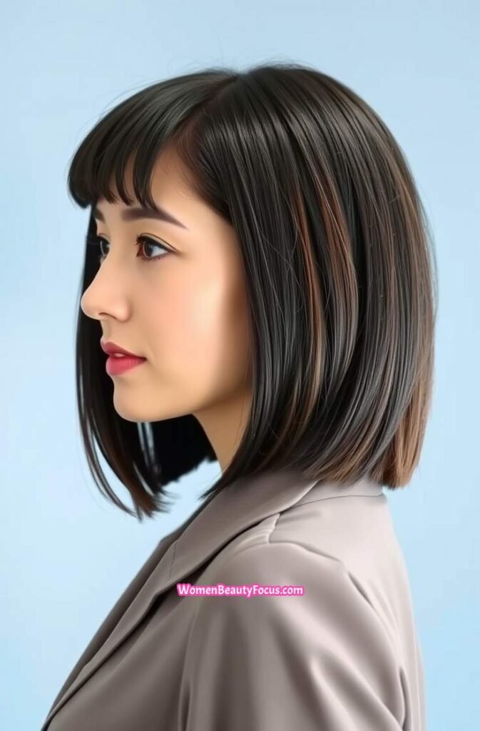 4. Blunt Bob with Straight Cut Side View