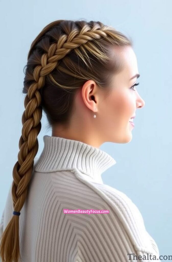 4. Dutch Braid Pigtails Side View