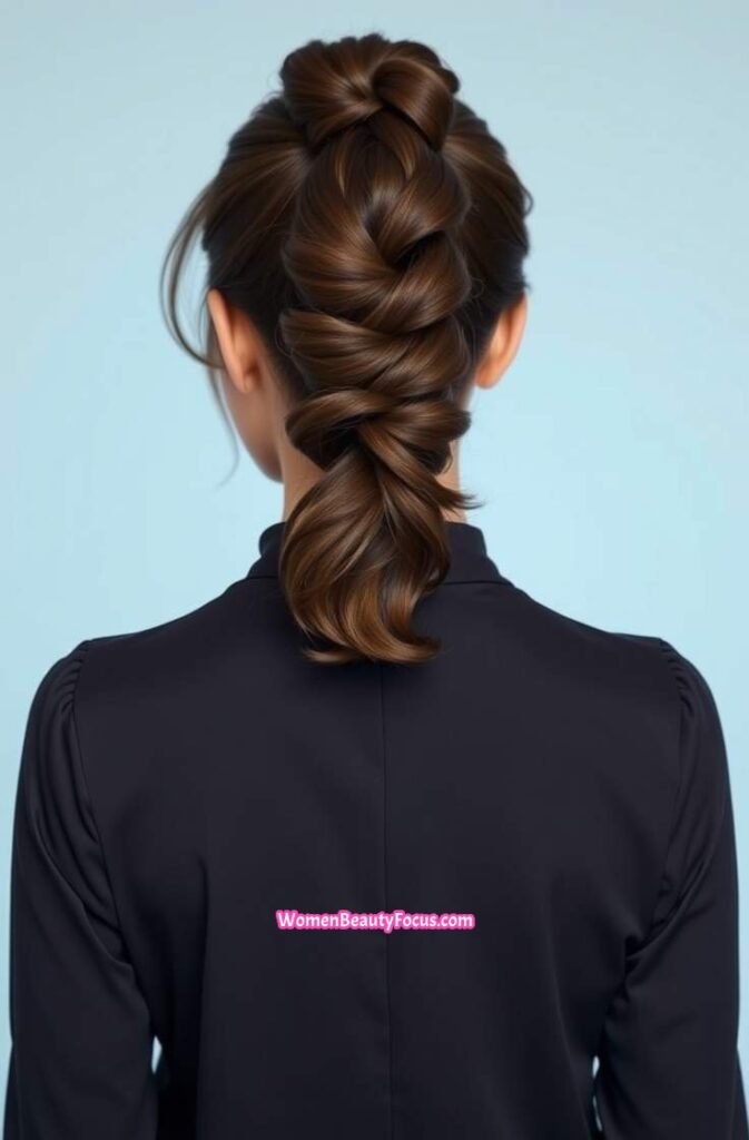 4. High Ponytail with Volume Back View