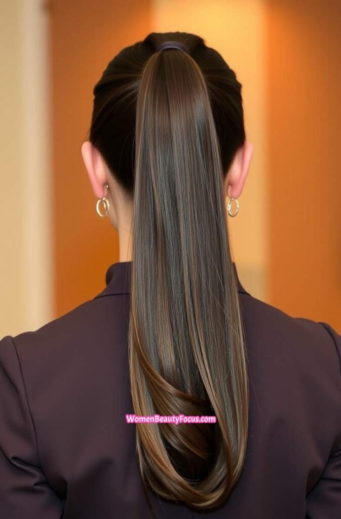4. High Ponytail with a Summer Twist Back View