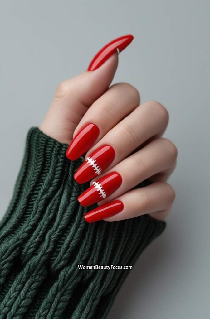 4. Home Run Red Nails
