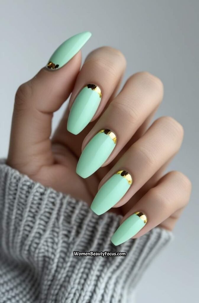 4. Mint Green Gold Accents