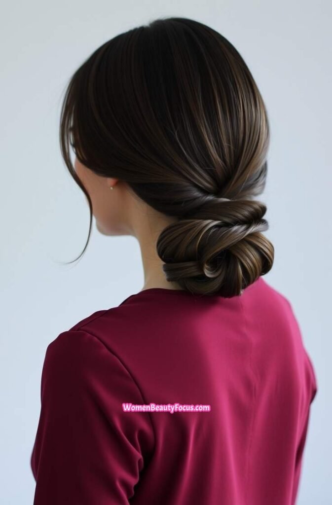 4. Polished Low Ponytail Back View