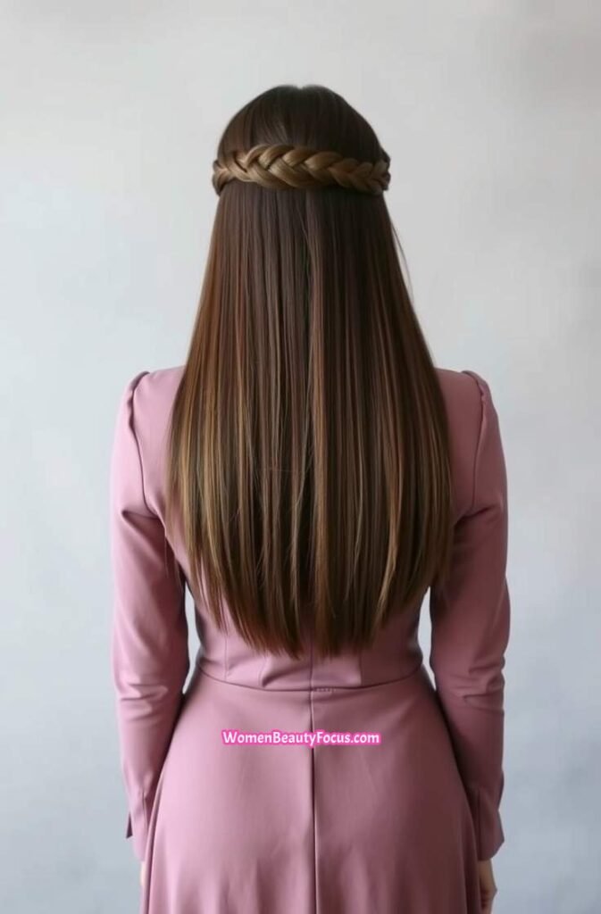 4. Simple Straight Quick Weave Back View