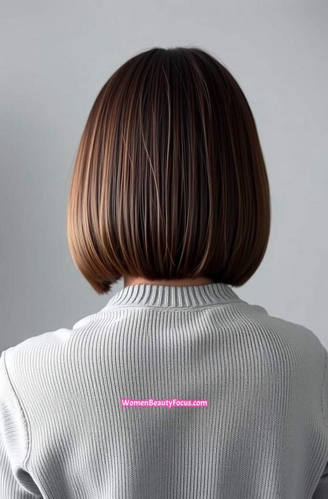 4. Sleek Blunt Bob Back View