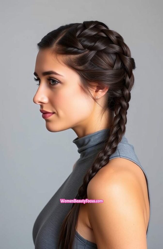 5. Classic French Braid Front View