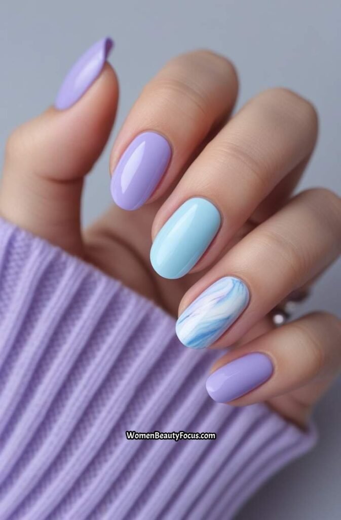 5. Lavender and Baby Blue Mix