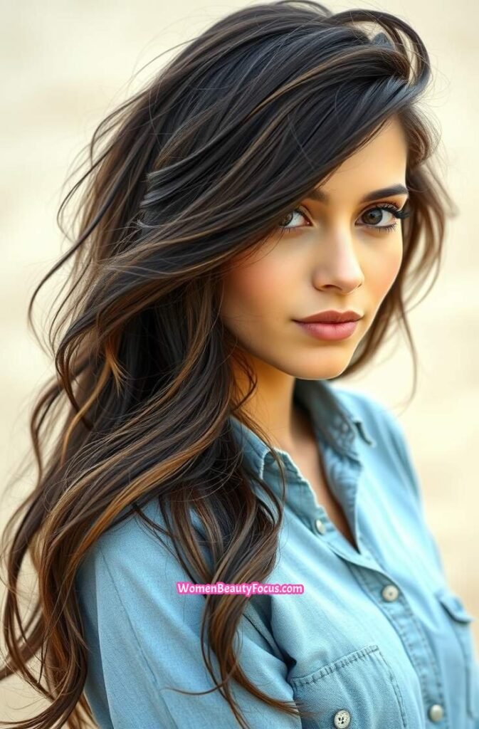5. Side Part with Loose Beach Waves Front View