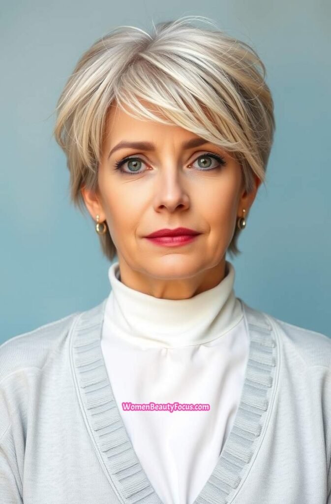 5. Textured Crop with Wispy Bangs Front View