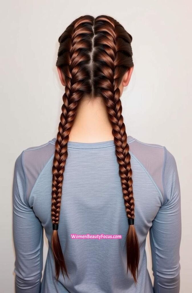 6. Double Dutch Braids Back View