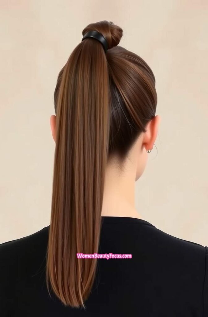 6. High Ponytail Back View