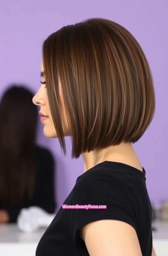 6. Sleek Shoulder Length Bob Side View