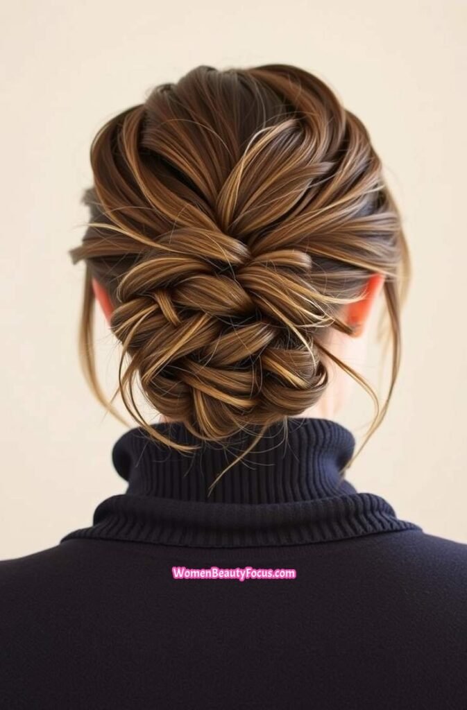 6. Twisted Butterfly Bun Back View