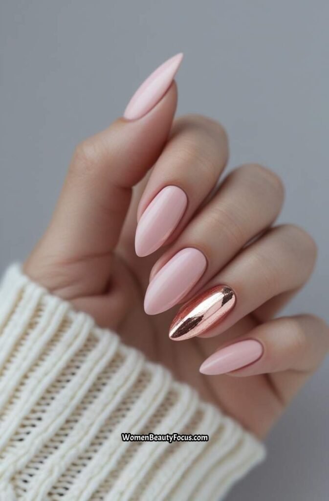7. Blush Pink with Rose Gold Foil Details