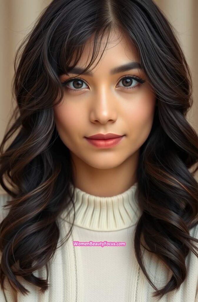 7. Curled Ends with Fringe FrontStraight View