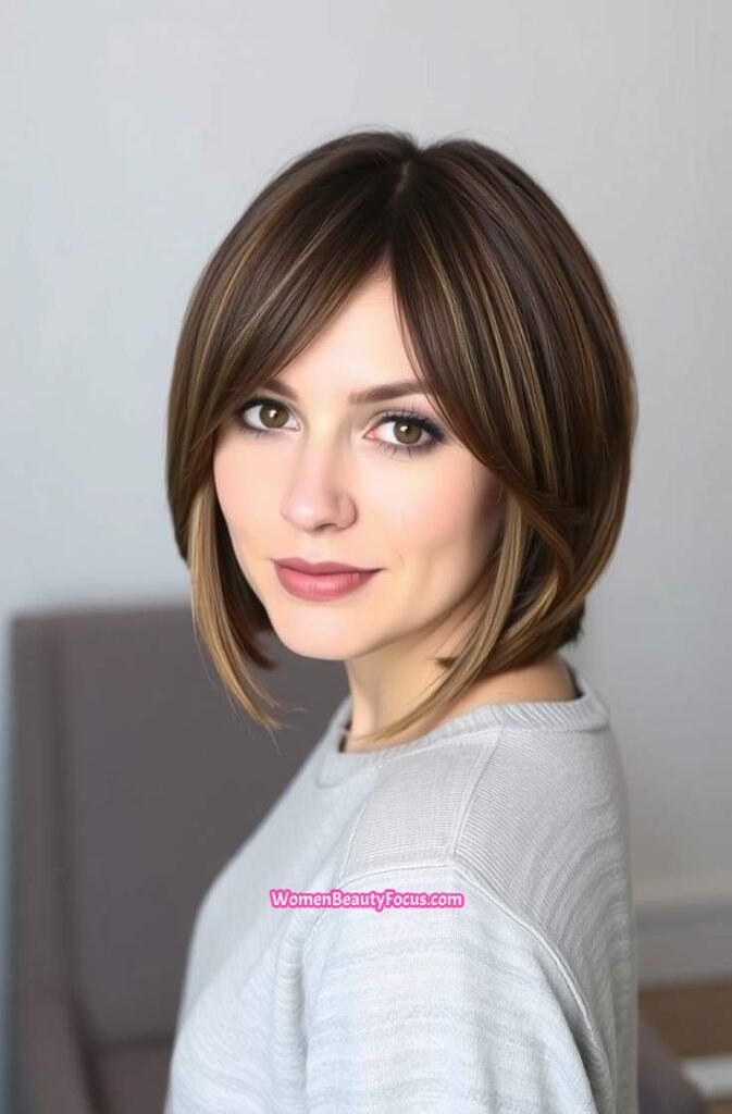 7. Inverted Bob with Soft Layers FrontStraight View