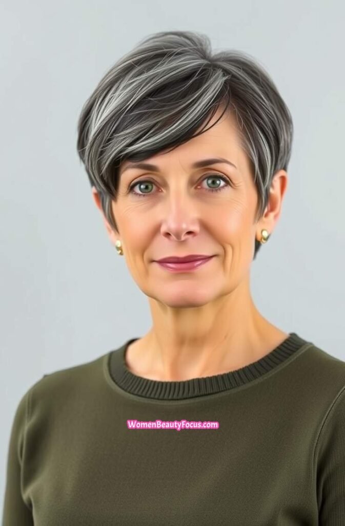 7. Rounded Pixie with Side Layers Front View