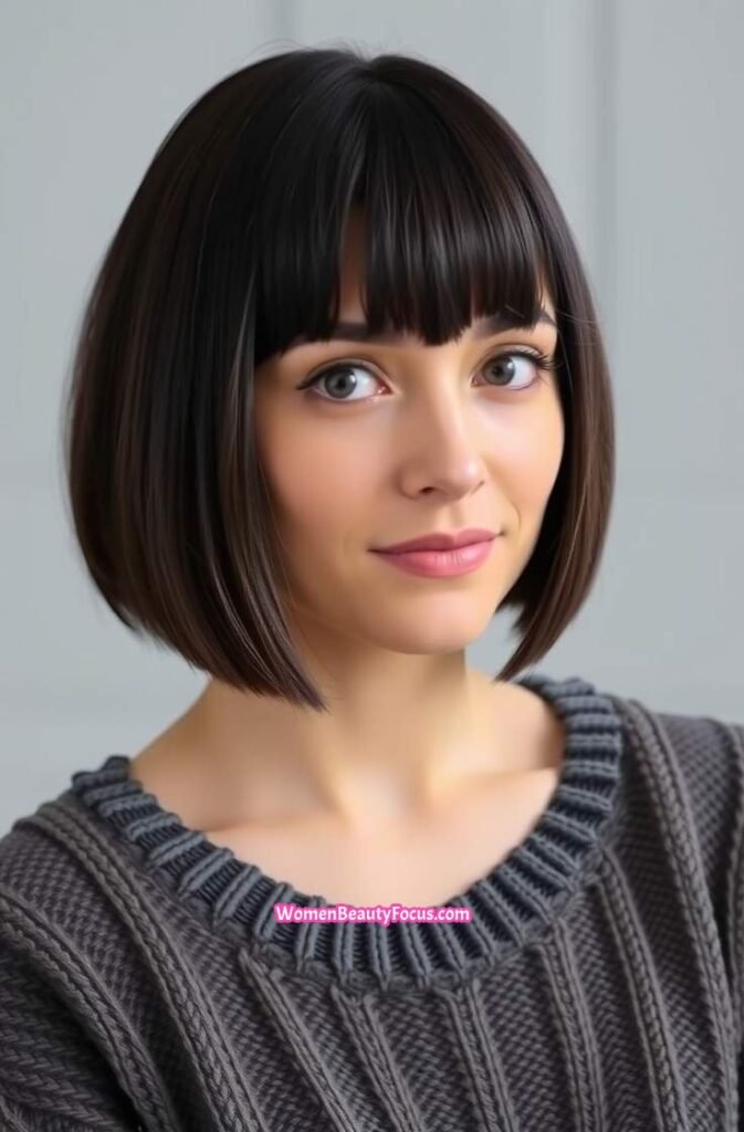 7. Soft Blunt Bob Front View