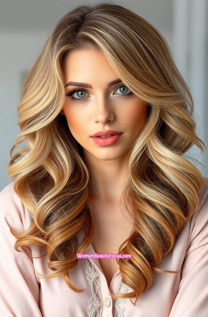 7. Soft Curls with a Deep Side Part Front View