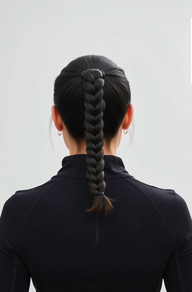8. High Braided Ponytail Back View