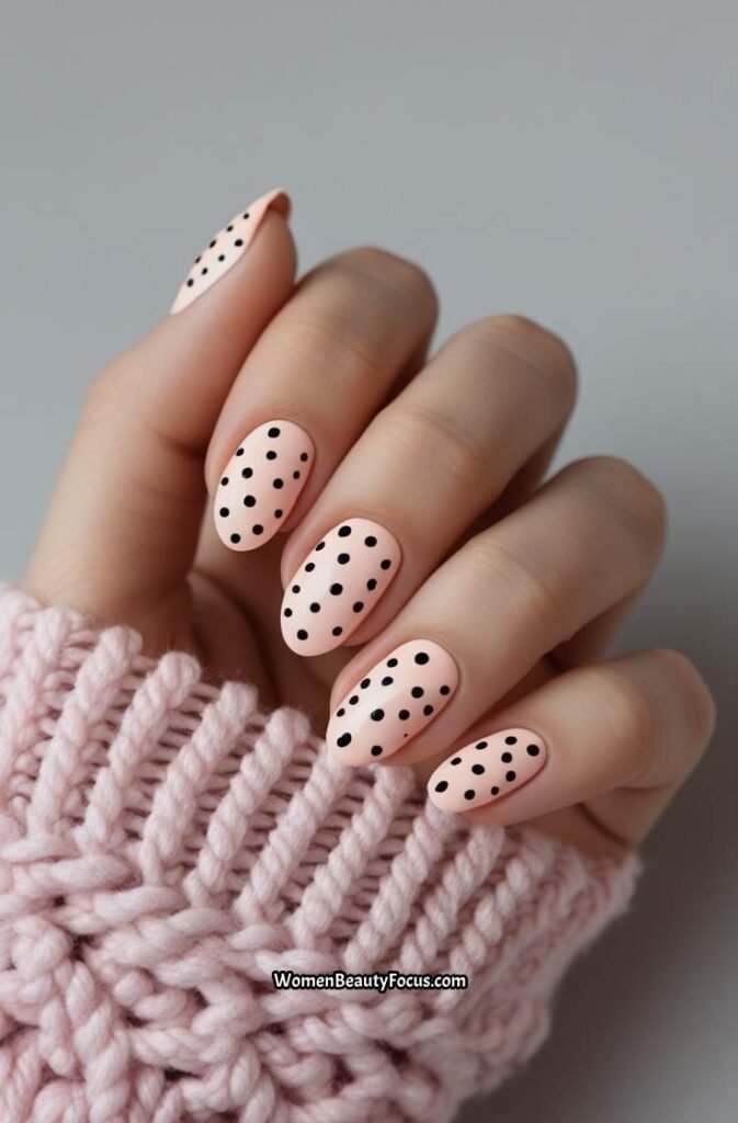 8. Polka Dot Nails for a Retro Summer Look