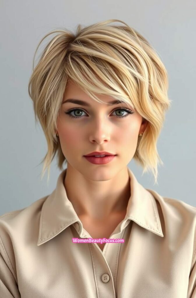 9. Choppy Bixie with Soft Waves FrontStraight View
