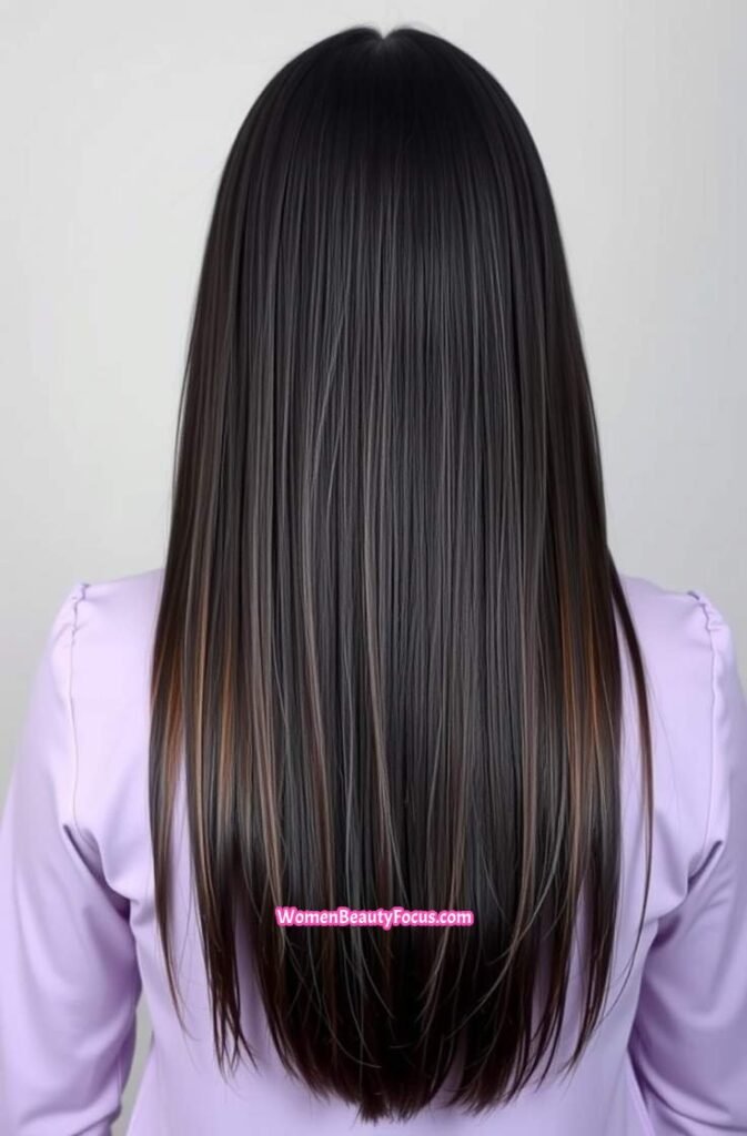 9. Extra Long Straight Hair with Natural Shine FrontStraight View