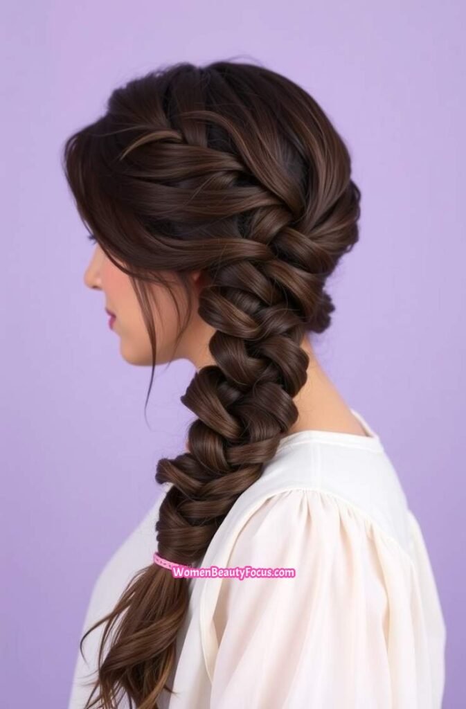 9. Loose Braid with Volume FrontStraight View